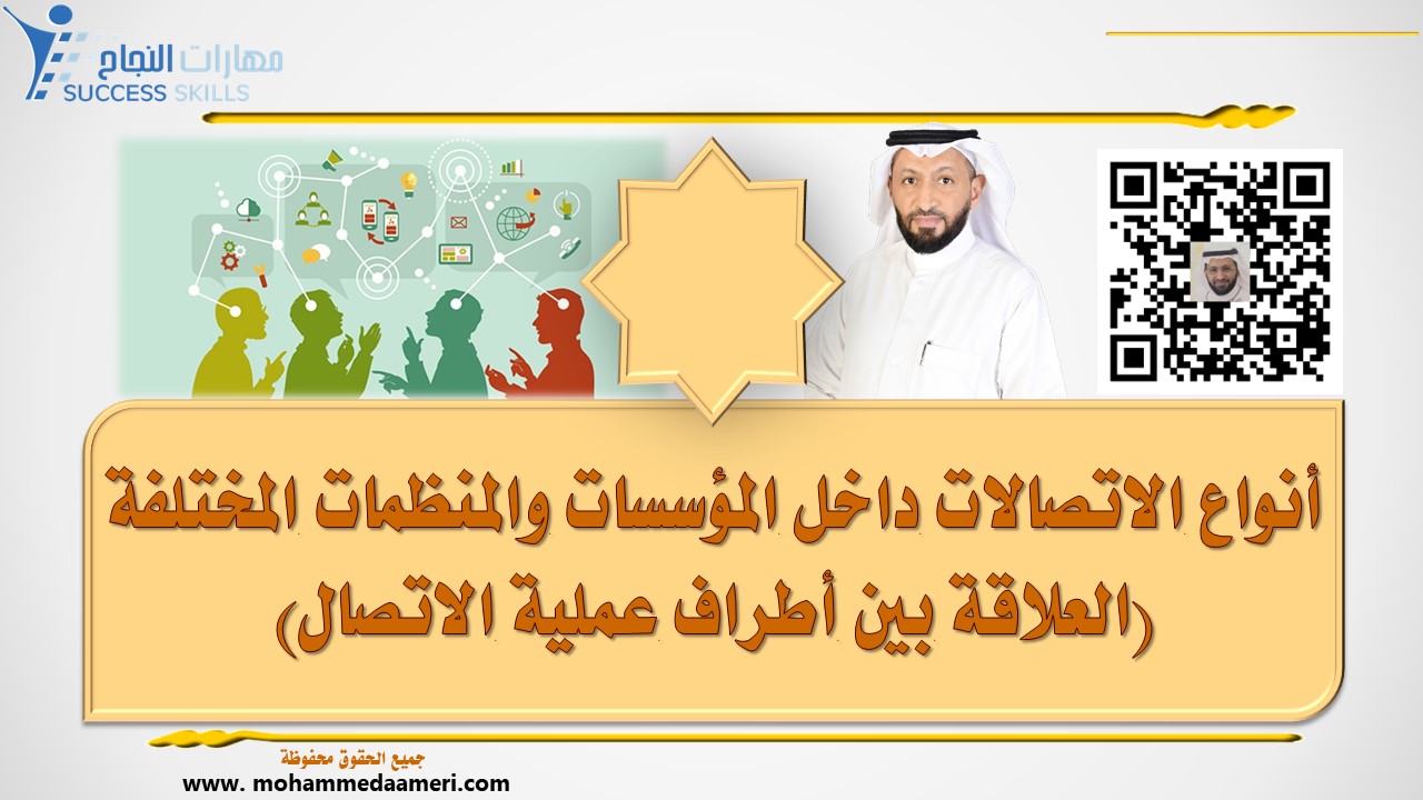 أنواع الاتصالات داخل المؤسسات والمنظمات المختلفة (العلاقة بين أطراف عملية الاتصال)