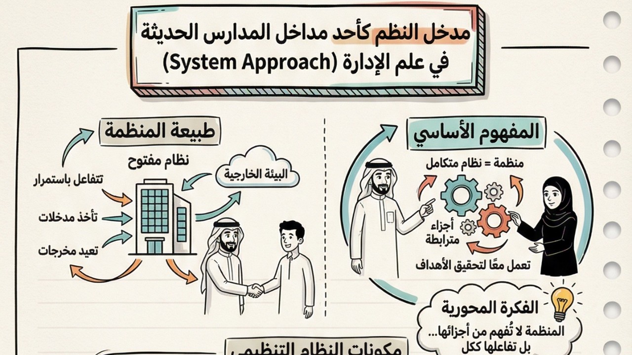 مدخل النظم كمدخل للمدارس الحديثة في علم الإدارة System Approach