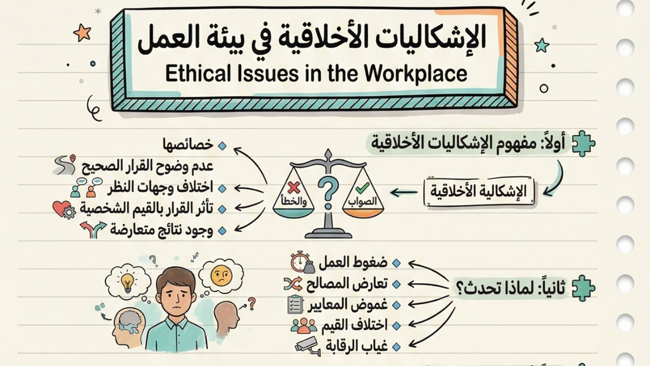 الإشكاليات الأخلاقية في بيئة العمل  Ethical Issues in the Workplace