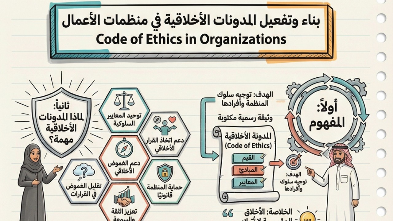 بناء وتفعيل المدونات الأخلاقية في منظمات الأعمال  Code of Ethics in Organizations
