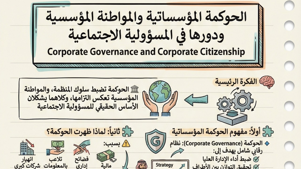 الحوكمة المؤسساتية والمواطنة المؤسسية ودورها في المسؤولية الاجتماعية Corporate Governance and Corporate Citizenship